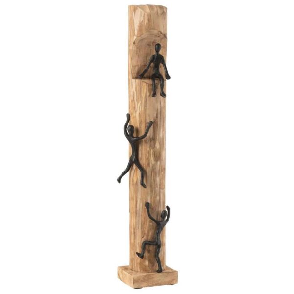 FIGURES CLIMBING TRUNK MANGO WOOD/ALUMINIUM BLACK