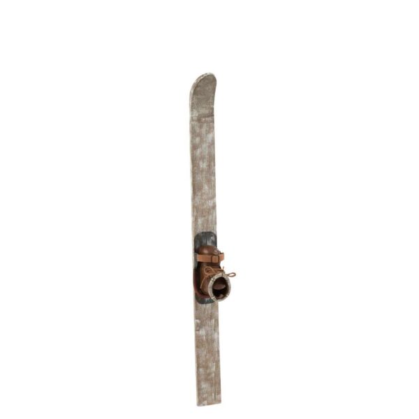 SKI+SHOE WOOD/METAL GREY WASH