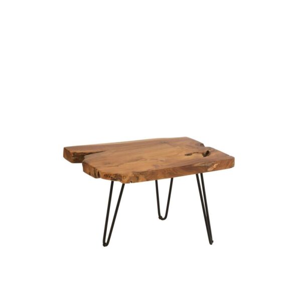 SIDETABLE IRREGULAR TEAK WOOD BROWN