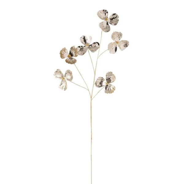 FLOWER PLASTIC GOLD SMALL