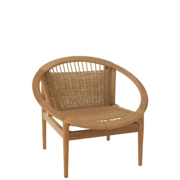 CHAIR ROUND TEAK WOOD NATURAL