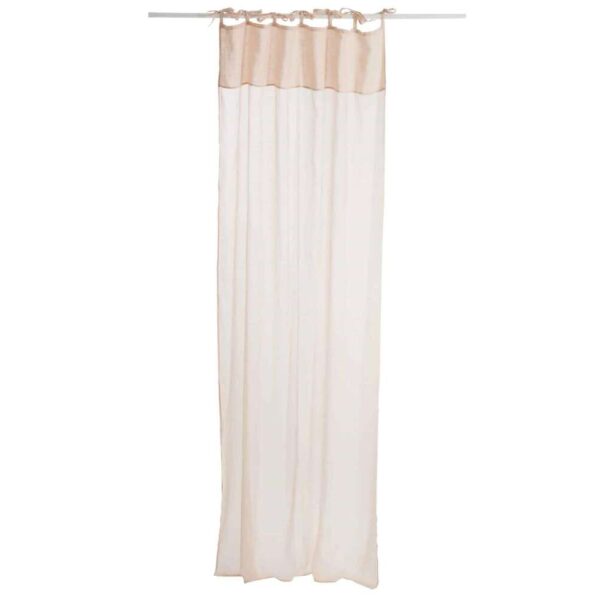 CURTAIN COTTON VOILE+LINEN LIGHT PINK