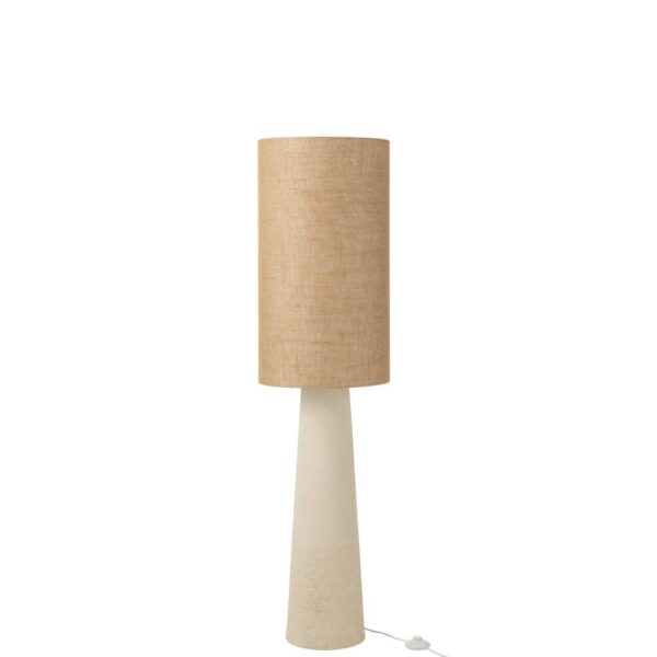 FLOOR LAMP AVA FIBERGLASS/JUTE NATURAL SMALL