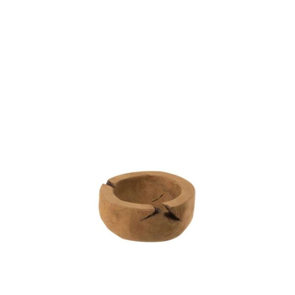 DISH ROUND TEAK WOOD NATURAL