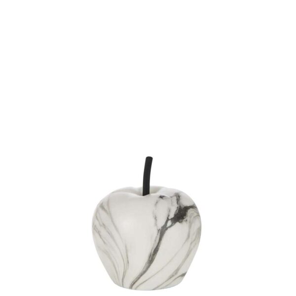 APPLE MARBLE POLY WHITE SMALL