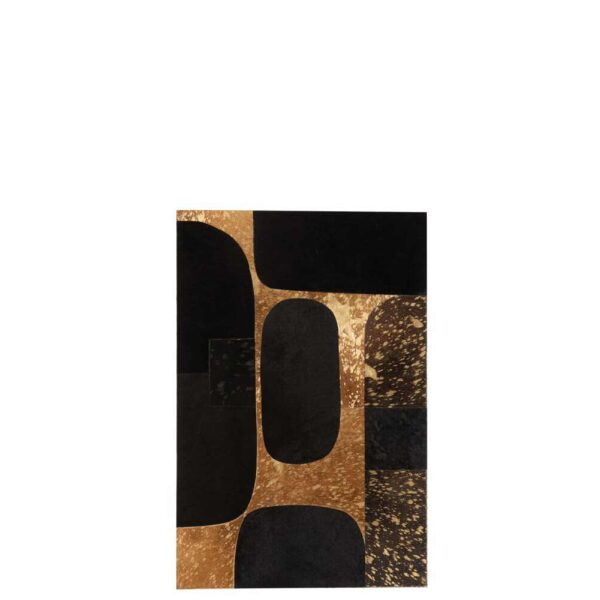 FRAME RECTANGLE OVAL LEATHER BLACK/GOLD LARGE