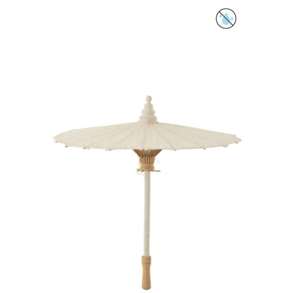 PARASOL TUMANGGAL TEXTILE/WOOD WHITE