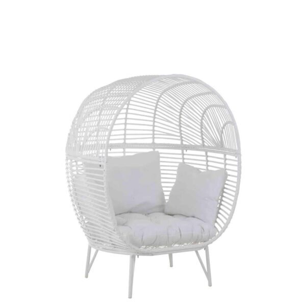 LOUNGE CHAIR OVAL STEEL WHITE