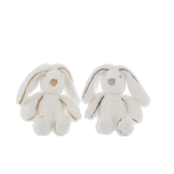 BUNNY PLUSH WHITE SMALL ASSORTMENT OF 2