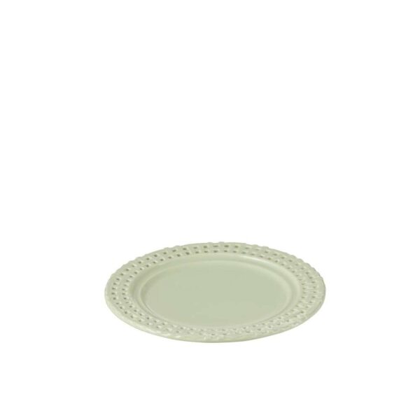 PLATE ROUND CERAMIC GREEN