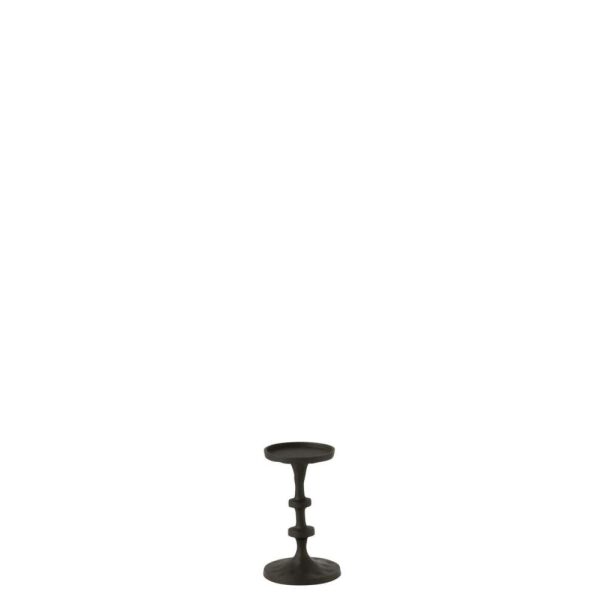 CANDLEHOLDER LUZ ALUMINIUM BLACK SMALL