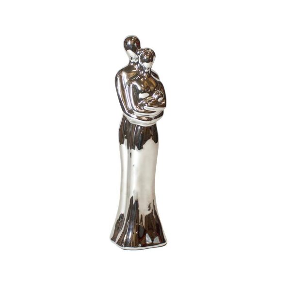 Figur Familie Sølv Liten 31Cm