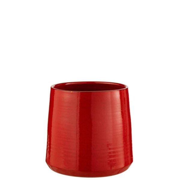 FLOWERPOT ROUND CERAMIC REDRE LARGE