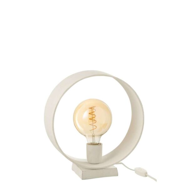 TABLE LAMP CIRCLE MATT WHITE