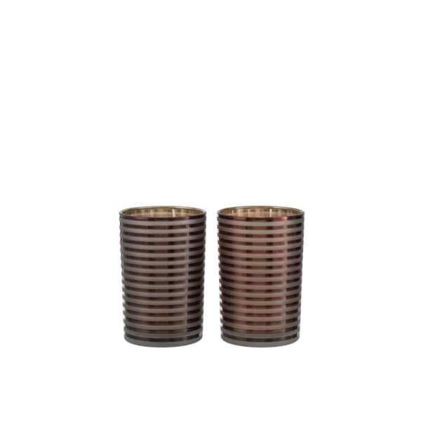 HURRICANE STRIPES GLASS BR MEDIUM ASSORTMENT OF 2