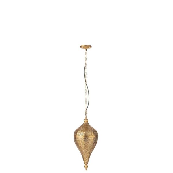 HANGING LAMP DROP METAL GOLD SMALL