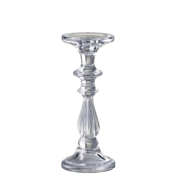 CANDLESTICK/CANDLE HOLDER TIBO GLASS TRANSPARENT MEDIUM