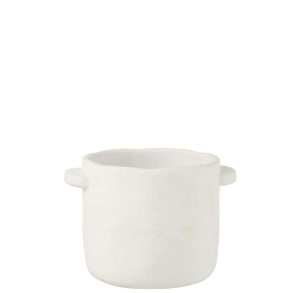 POT GUSTAVE CEMENT WHITE LARGE