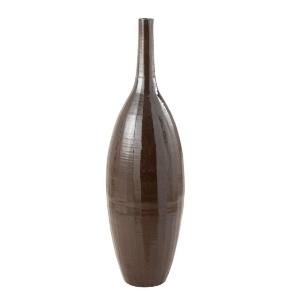VASE BOTTLE TERRA SHINY BROWN LARGE