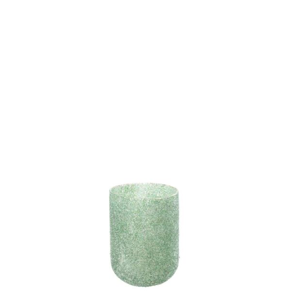 CANDLEHOLDER FORE GLASS GRN MEDIUM