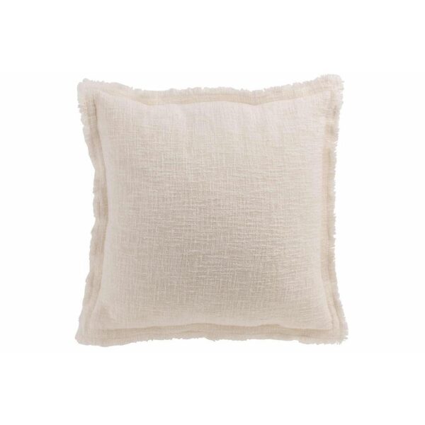 CUSHION SMOOTH WOVEN COTTON WHITE