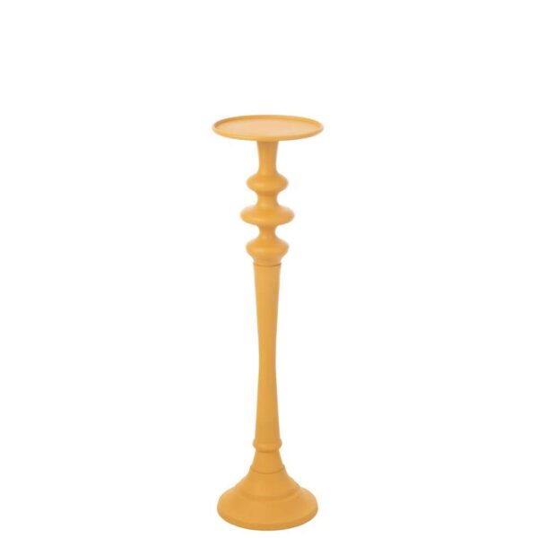 CANDLE HOLDER HIGH ALUMINIUM OCHRE SMALL