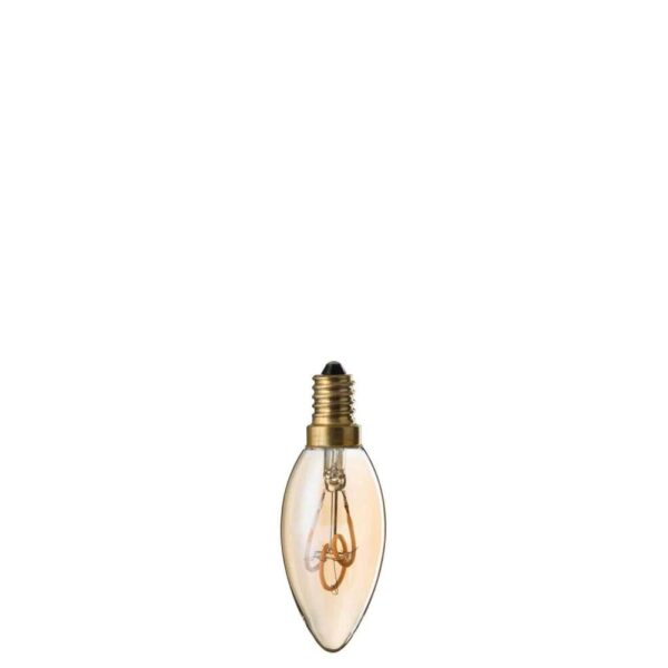 LEDLAMP AMBER  C35 3 LOOPS E14