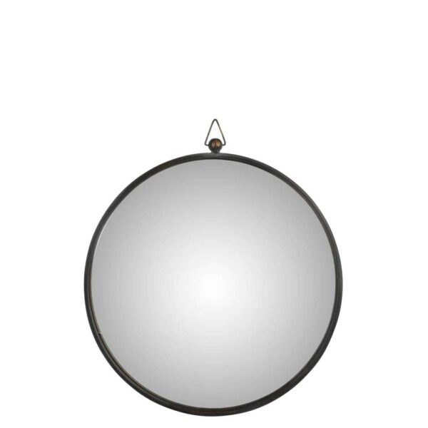 MIRROR CURVED METAL BLACK LARGE