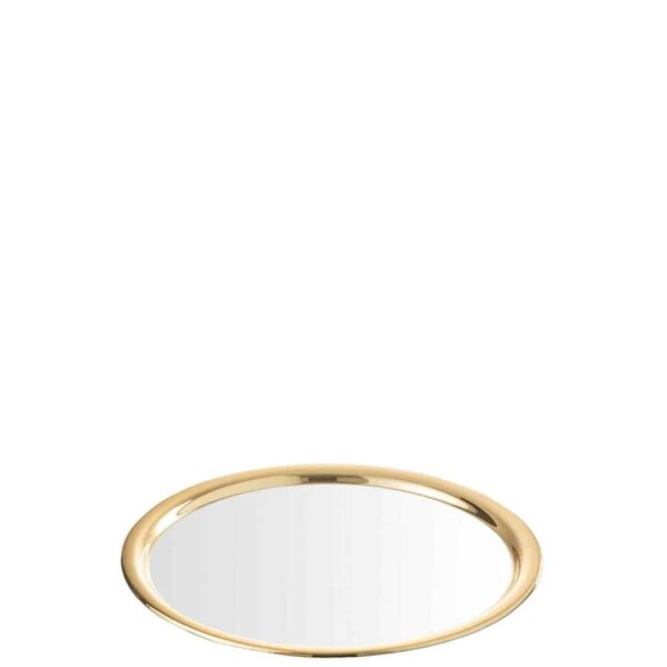 PLATE DECORATIVE GLASS GOLD/TRANSPARENT