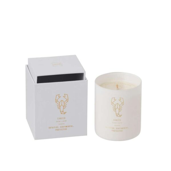 SCENTED CANDLE ASTRO  CANCER WHITE-50H