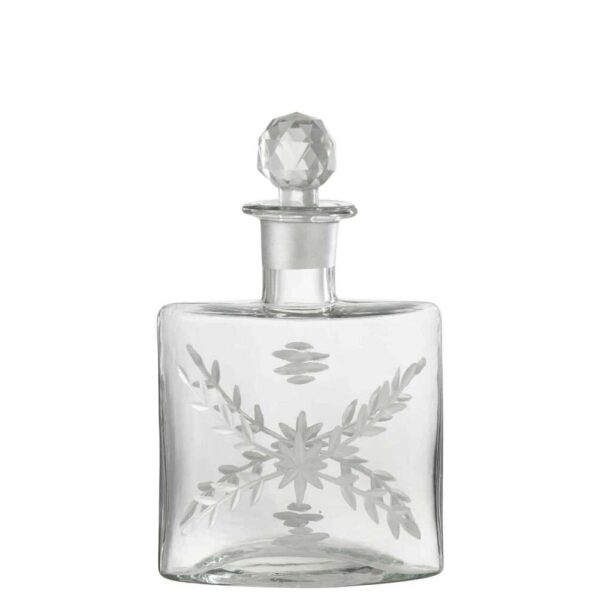 CARAFE CHLOE SQUARE GLASS TRANSPARENT/SILVER