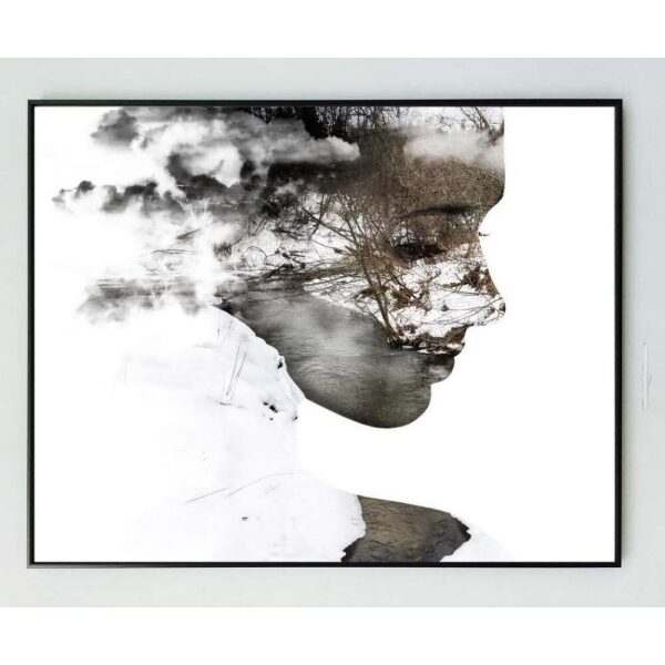 Bilde Canvas M/Ram. Dame Abst. 56X71Cm