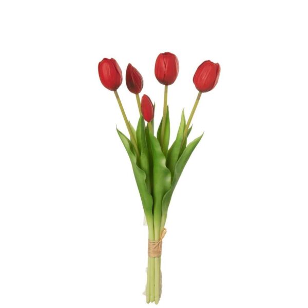 BOUQUET TULIPS 5PIECES PU RED MEDIUM