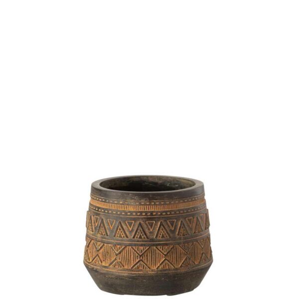 FLOWERPOT ETHNIC MAGNESIUM BROWN-BEIGE