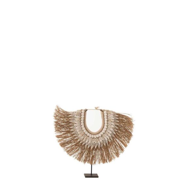 NECKLACE+STAND DORA SHELLS/SEAGRASS WHITE LARGE