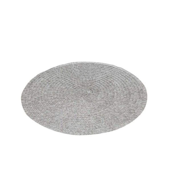 PLACEMAT ROUND BRAIDED GREY