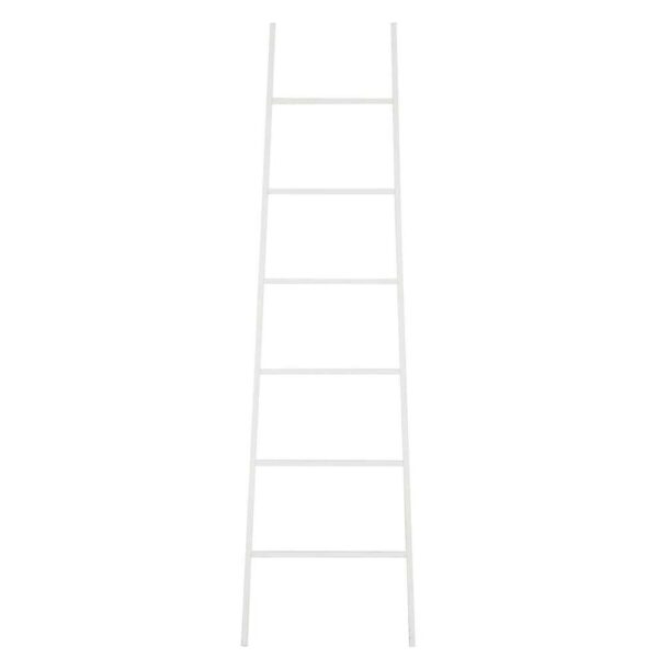 LADDER 6 STEPS METAL WHITE