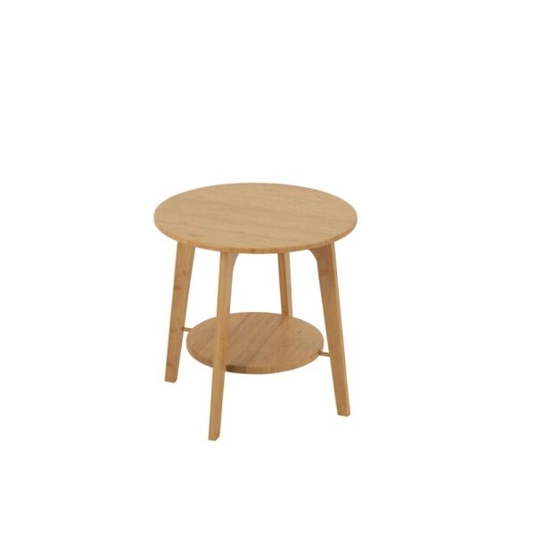 SIDE TABLE ROUND BAMBOO NATURAL SMALL