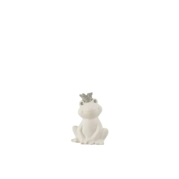 FROG CROWN PORCELAIN WHITE/SILVER SMALL