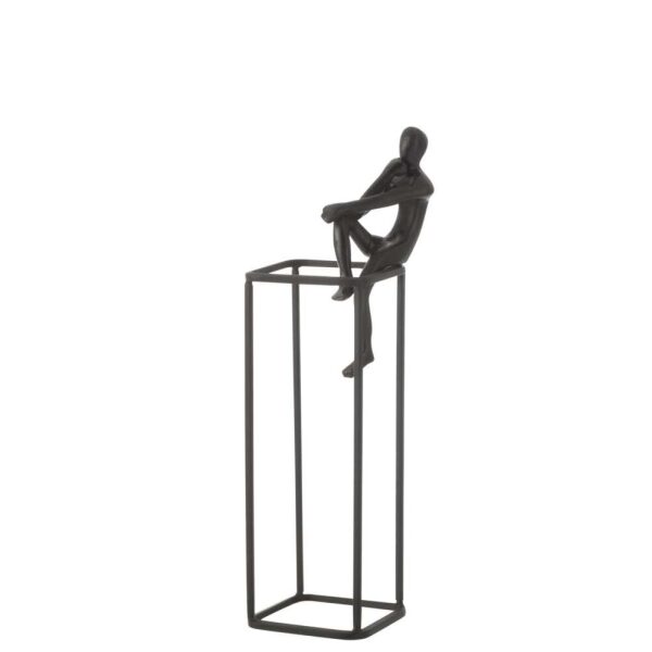FIGURE RUST ON CUBE ALUMINIUM BLACK