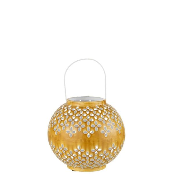 LANTERN BALL PERFORATED IRON OCHRE