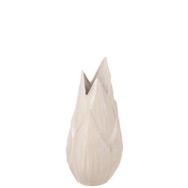 VASE IBIZA SHINY CERAMIC BEIGE MEDIUM