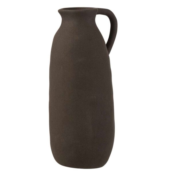 VASE JUG CERAMIC BLACK LARGE