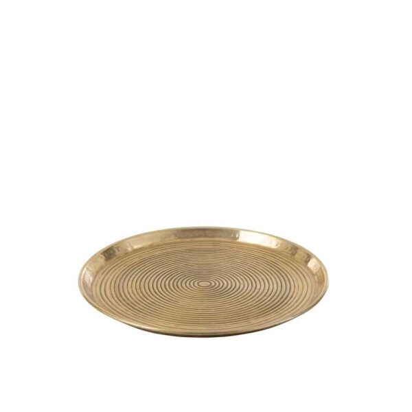 TRAY ROUND RINGS ALUMINIUM GOLD MEDIUM 45CM