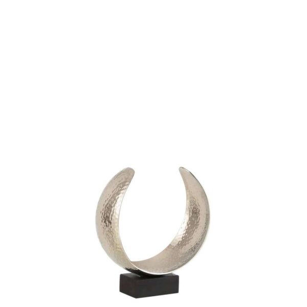 METAL MOON DECORATION SILVER SMALL
