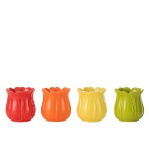 FLOWERPOT TULIPA CERAMIC MIX ASSORTMENT OF 4