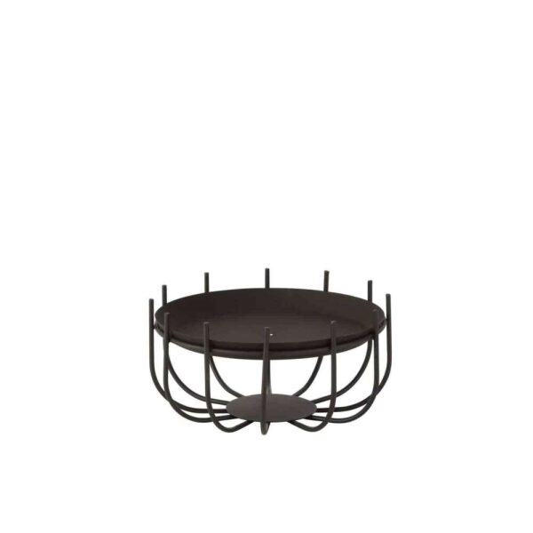 FIRE BASKET LOW IRON BLACK SMALL
