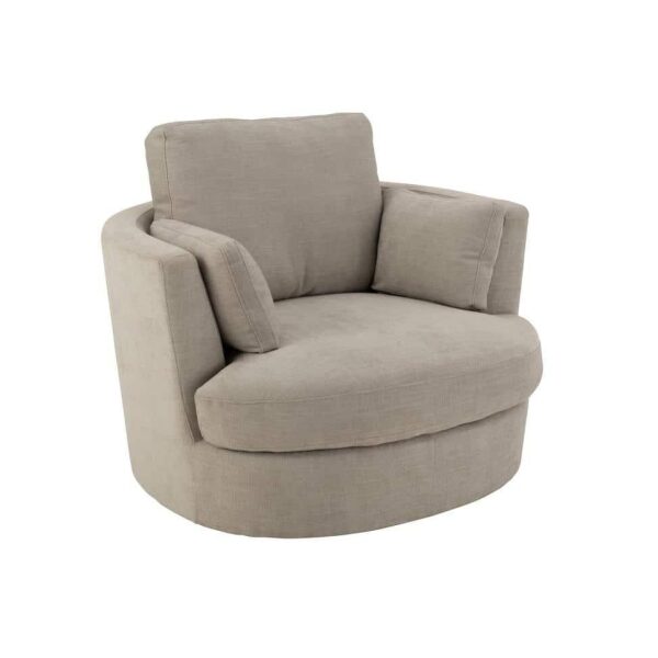 CHAIR SWIVEL WOOD/TEXTILE GREY