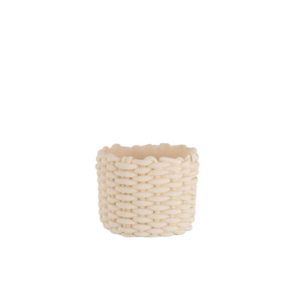 FLOWERPOT ROPE IMITATION CEMENT BEIGE MEDIUM