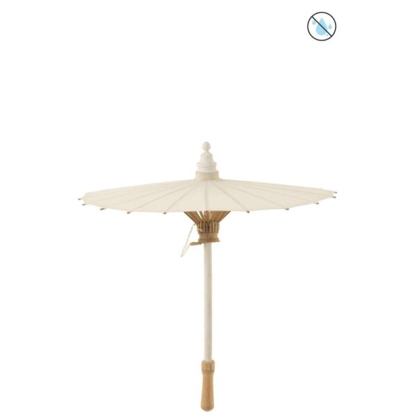 PARASOL COTTON/WOOD WHITE